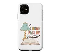 Custodia per iPhone 11 I Read Past My Bedtime Bookworm Reader Librarian Retro