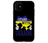 Custodia per iPhone 11 I Stand With Ukraine - Love Stop War - Ucraina Mappa