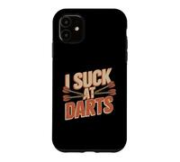 Custodia per iPhone 11 I Suck At Darts Giochi casual da pub con cattivo scopo -