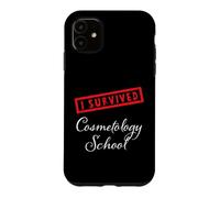 Custodia per iPhone 11 I Survived Cosmetologia Scuola di Laurea Regalo Parrucchiere
