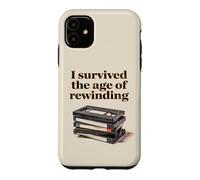 Custodia per iPhone 11 I Survived The Age of Rewinding: Funny Retro Cassette Humor