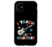 Custodia per iPhone 11 I Teach Lil' Rockstars, Insegnante di musica rock, Guitar Band