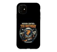 Custodia per iPhone 11 I Was 6 Now Im 7 Astronaut Outer Space Birthday Kids Gear