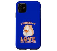 Custodia per iPhone 11 I Wheel-y Love My Hamster Cute Pet Lover Citazione