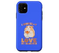Custodia per iPhone 11 I Wheel-y Love My Hamster Kawaii Carino Divertente