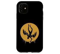 Custodia per iPhone 11 Icaro Sole Cadente Silhouette Mitologia greca minimalista