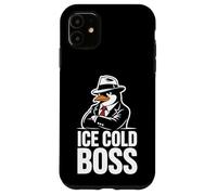Custodia per iPhone 11 Ice Cold Boss Penguin Mafia Umorismo divertente