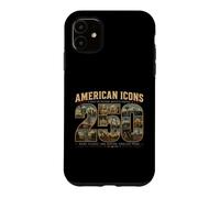 Custodia per iPhone 11 Icone americane 1776-2026 Molti luoghi Una Nazione