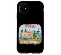 Custodia per iPhone 11 Il campeggio è la mia terapia Camper nella foresta o nei boschi