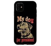 Custodia per iPhone 11 Il mio cane per le elezioni del presidente divertente politico