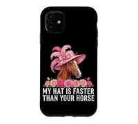 Custodia per iPhone 11 Il mio cappello è più veloce del tuo cavallo Derby Day Horse Racing