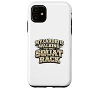 Custodia per iPhone 11 Il mio cardio sta camminando verso lo squat rack, divertente