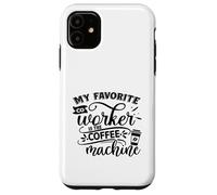 Custodia per iPhone 11 Il mio collega preferito è lo scherzo divertente dell'ufficio della macchina del caffè