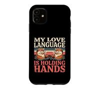 Custodia per iPhone 11 Il mio linguaggio d"amore si tiene per mano coppia lontra