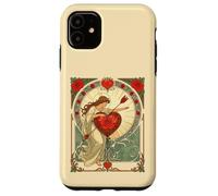 Custodia per iPhone 11 Il peso dell'amore Vintage Art Nouveau Romance