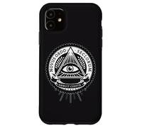 Custodia per iPhone 11 illuminati tutti gli occhi vedenti cospirazione illusione piramide