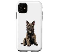 Custodia per iPhone 11 Illustrazione del cane Picard Berger grigio