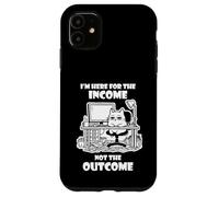 Custodia per iPhone 11 I'm Here for the Income Not the Outcome Cat Worker Gear