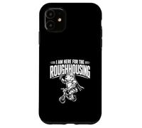 Custodia per iPhone 11 I'm Here For The Roughhousing Funny Capybara Knight Rides