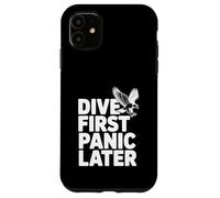 Custodia per iPhone 11 Immergiti prima panico dopo divertente amante del falco