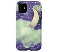 Custodia per iPhone 11 In My Fantasy Era Witchy Green Sage Purple Moon Phases Stars