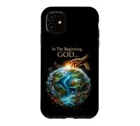 Custodia per iPhone 11 In The Beginning GOD... Earth Genesis 1:1 Bible Verse Nature