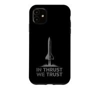 Custodia per iPhone 11 In Thrust We Trust Rocket Theme New Rocket Launch Space