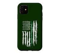Custodia per iPhone 11 Indietro la linea verde sottile verde, bandiera americana, pattuglia di frontiera