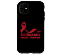 Custodia per iPhone 11 Indossiamo la consapevolezza della settimana del nastro rosso rosso ottobre senza droghe