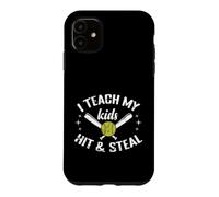 Custodia per iPhone 11 Insegno ai miei figli Hit & Rubare Softball Mom