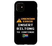 Custodia per iPhone 11 Insert Biltong Retro Funny Error South Africa Braai Dad Joke