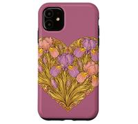 Custodia per iPhone 11 Iris Cuore Floreale Primavera Love Art