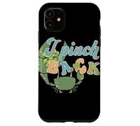 Custodia per iPhone 11 Irish Punch Back Shamrock Crab Lucky St Patricks Art