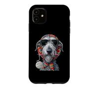 Custodia per iPhone 11 Irish Wolfhound Dog Granny Square Crochet Yarn Crochet Yarn Crochet