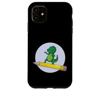 Custodia per iPhone 11 Iscrizione Dino Pencil School