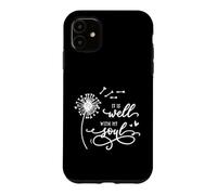 Custodia per iPhone 11 It Is Well With My Soul Christian Pretty Dente di leone & Cuore