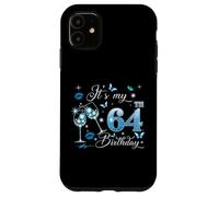 Custodia per iPhone 11 It’s My 64th Birthday Pink 64 Years Old Birthday Queen Party
