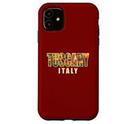 Custodia per iPhone 11 Italia, campagna, paesaggio, dentro, toscana, grassetto, lettere