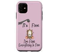 Custodia per iPhone 11 It's fine I'm fine everything is fine funny Cute Mouse Rat