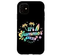 Custodia per iPhone 11 It's Summer Time - Palma color pastello Tie Dye Beach Surf
