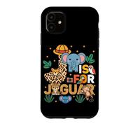 Custodia per iPhone 11 J è per Jaguar Zoo Animals Gita allo zoo Jungle Zoo Day