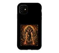 Custodia per iPhone 11 Jacked Alpha Wolf Walking Laser Eyes Kaiju vintage