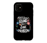 Custodia per iPhone 11 Jane Personalized Cute Flower Girls Jane Name
