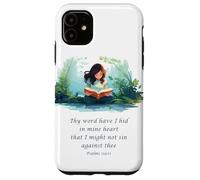 Custodia per iPhone 11 Japanese Christian Anime - Psalms 119:11 Thy Word Have I Hid