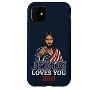 Custodia per iPhone 11 Jesus Loves You Bro Christian Religious Faith