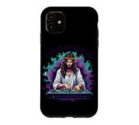 Custodia per iPhone 11 Jesus Raves Techno House Party EDM Festival Goa Electro Rave