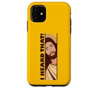 Custodia per iPhone 11 Jesus Watching Peeking Ho sentito quel divertente meme cristiano