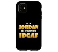 Custodia per iPhone 11 Jordan Costume IDGAF Funny Meme Halloween Costume For Jordan