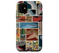 Custodia per iPhone 11 Jurassic World Classified Creatures Postcard All Over Print