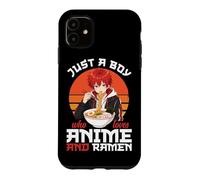Custodia per iPhone 11 Just A Boy Who Loves Anime E Ramen giapponese Noodle Bowl